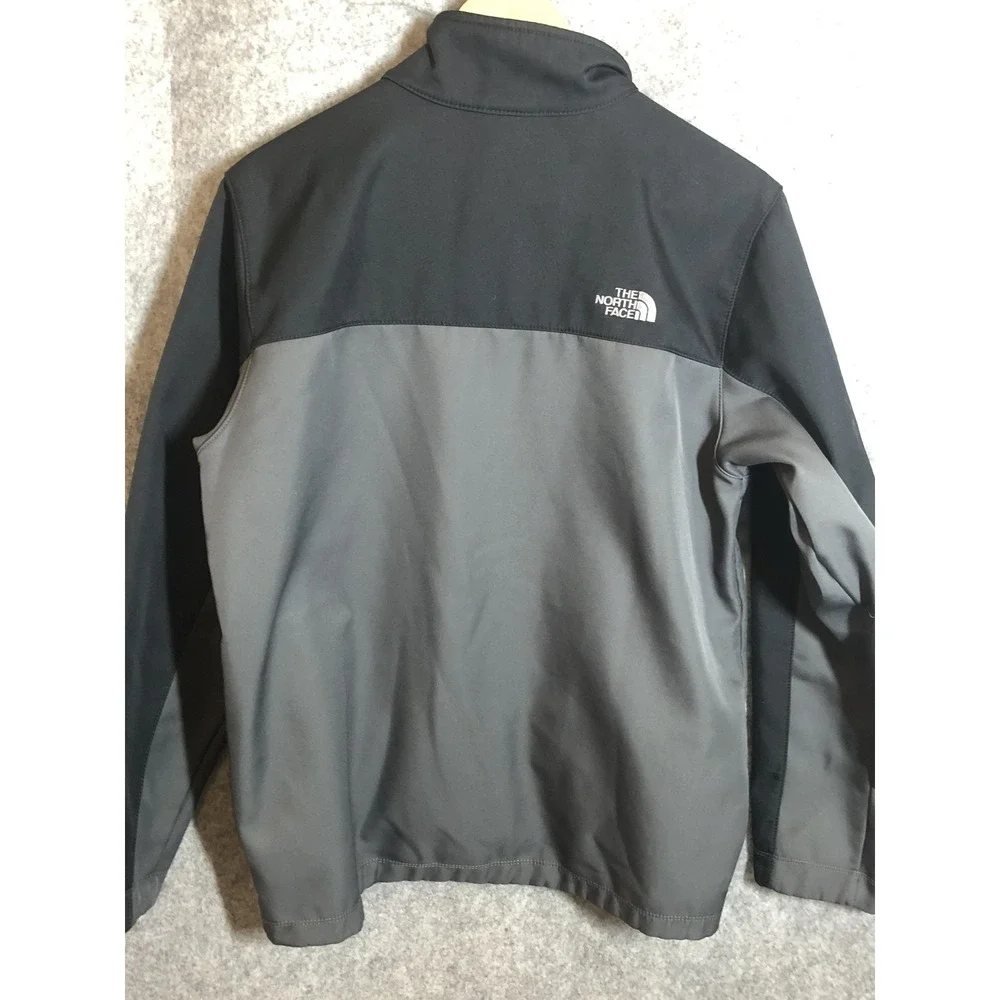 The North Face Jacket Boys XL 18-20 Gray Softshell Fleece Full Zip Apex Bionic